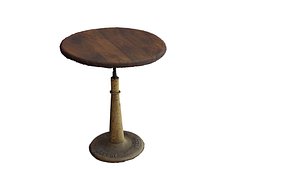 3D antique wooden table model