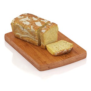 c4d sliced wholemeal bread