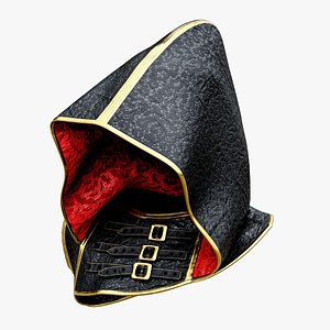 Hooded Leather Cape Assassin Costume
