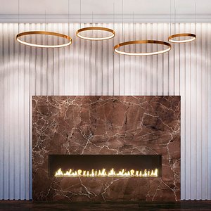 3D wall panel set 43 model