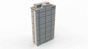Modern high-rise residential 3D model