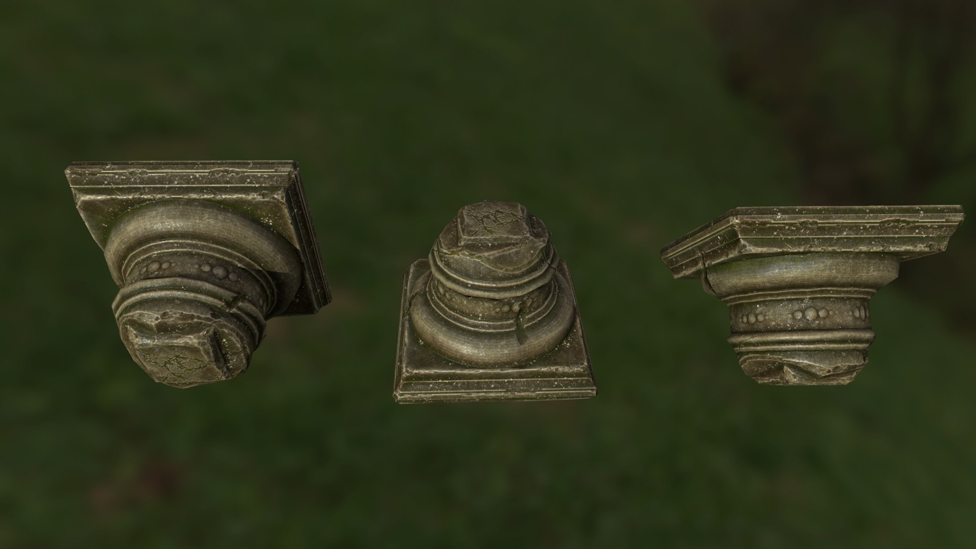 3d Model Broken Column