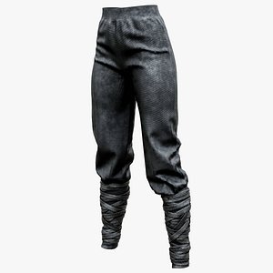 Medieval Pants With Bandage Legs 3D