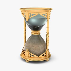 3D Gold Hourglass