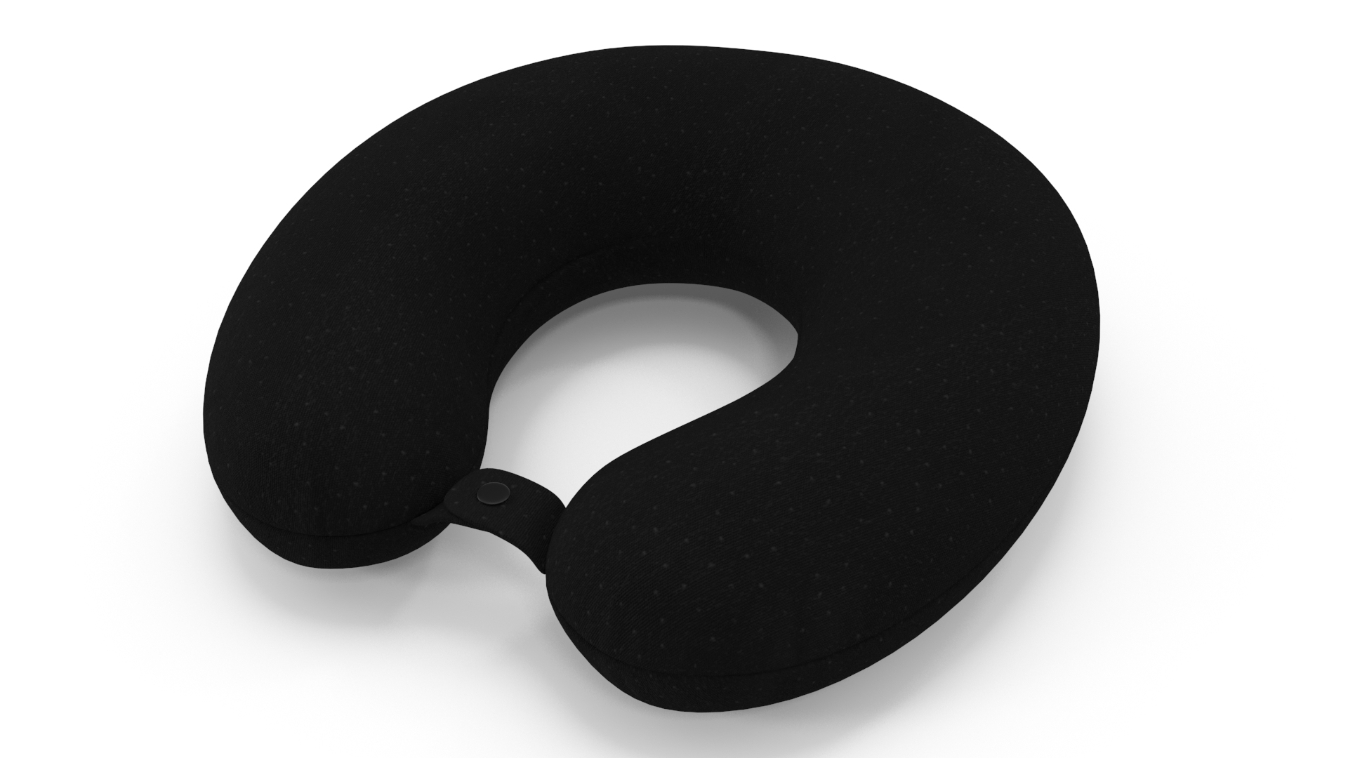 3D Neck Support Travel Pillow Black Model TurboSquid 2054976