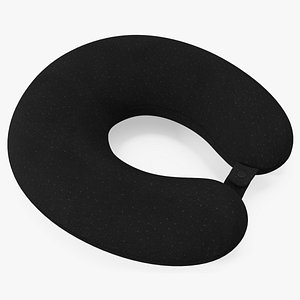 3D Neck Support Travel Pillow Black model