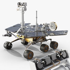 Mars Rover for Terrain Exploration Rigged for Cinema 4D