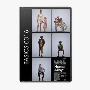Basics0316 - A set containing 5 models of male and female teens sitting in casual attire in home set 3D model