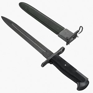 3d realistic m1 bayonet m7