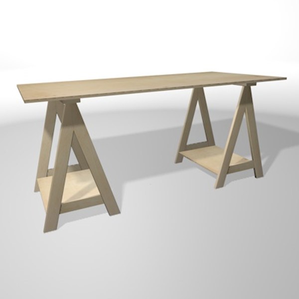 3d work table model