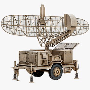 HAWK PAR Radar System - Desert Camo PBR 3D model