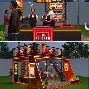 3D Food Stand Stall