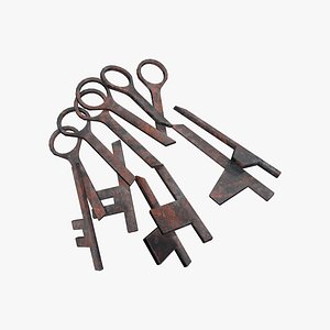 Medieval Key Metal Scarp 02 model