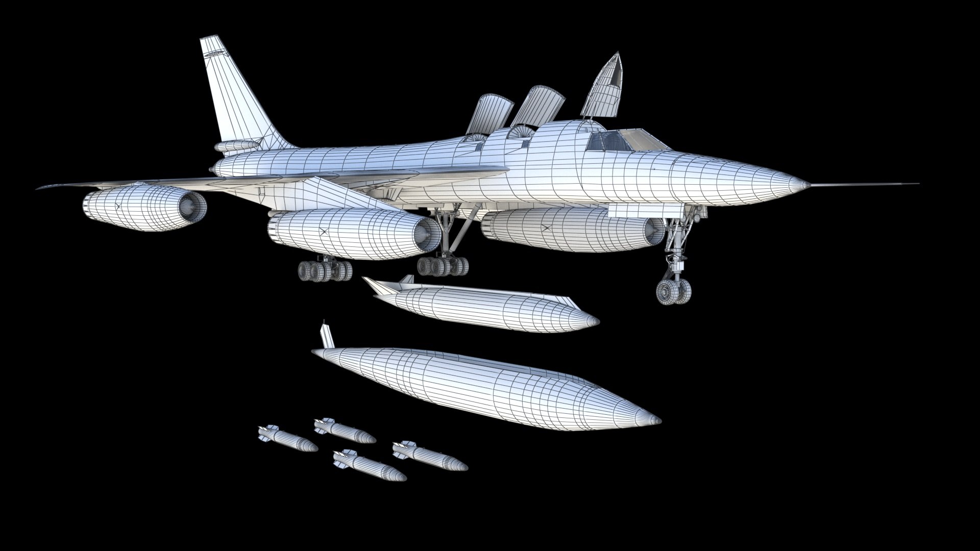 B-58 Hustler Nuclear Bomber 3D Model - TurboSquid 2087856