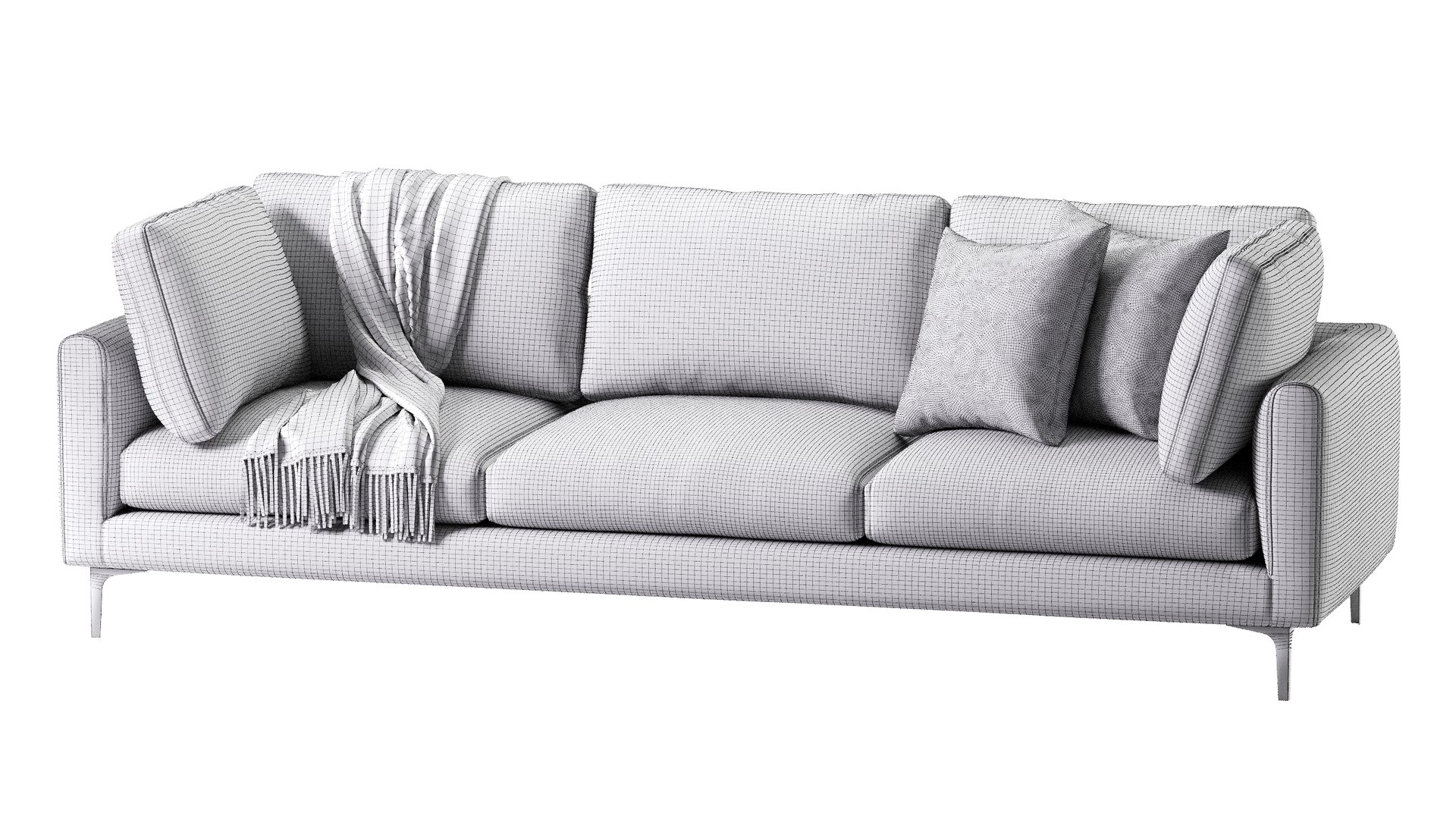 3D Adams Sofa 3 Seat Model - TurboSquid 2098707