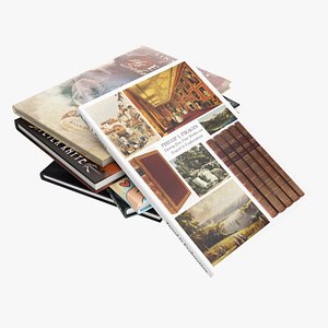 Books for interior decoration 06 3D model