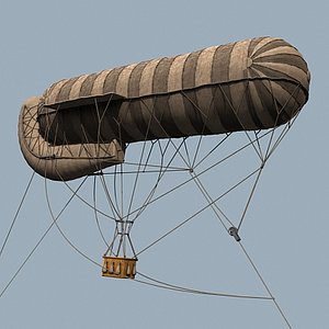 wwi balloon drachen 3d model