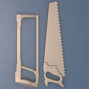 tools saw hand 3d model