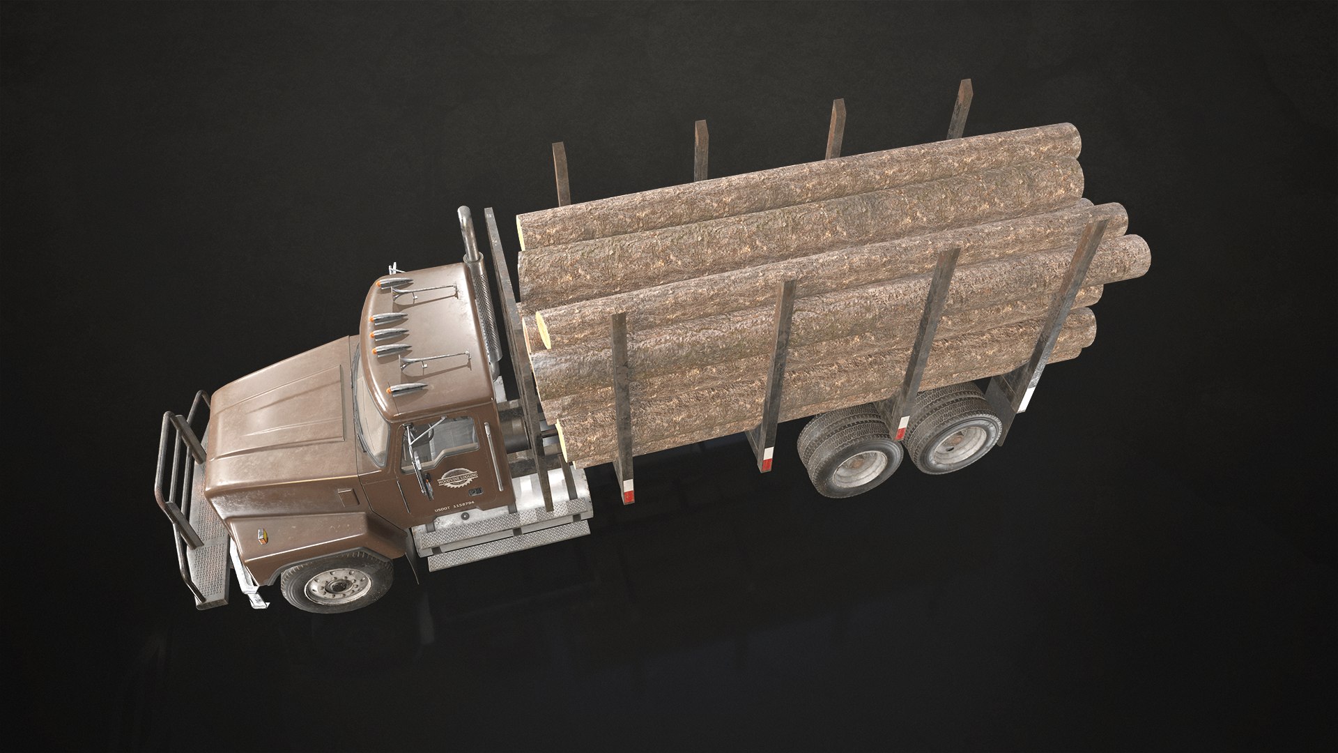 Classic Logging Truck - Low Poly 3D Model - TurboSquid 2051665