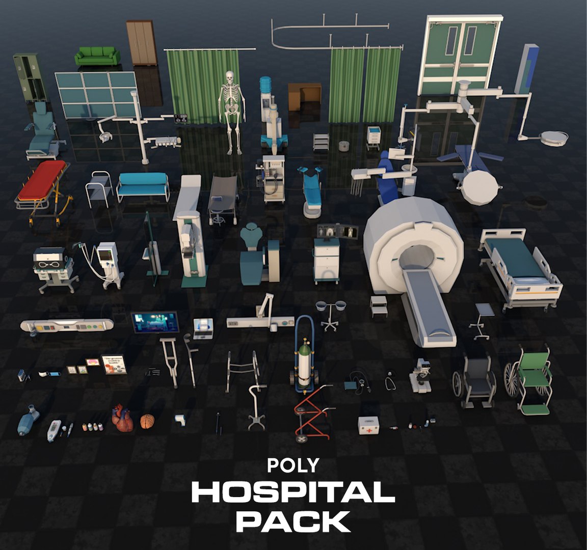 Poly Hospital Pack Medical Surgical Equipments 3D TurboSquid 2190217