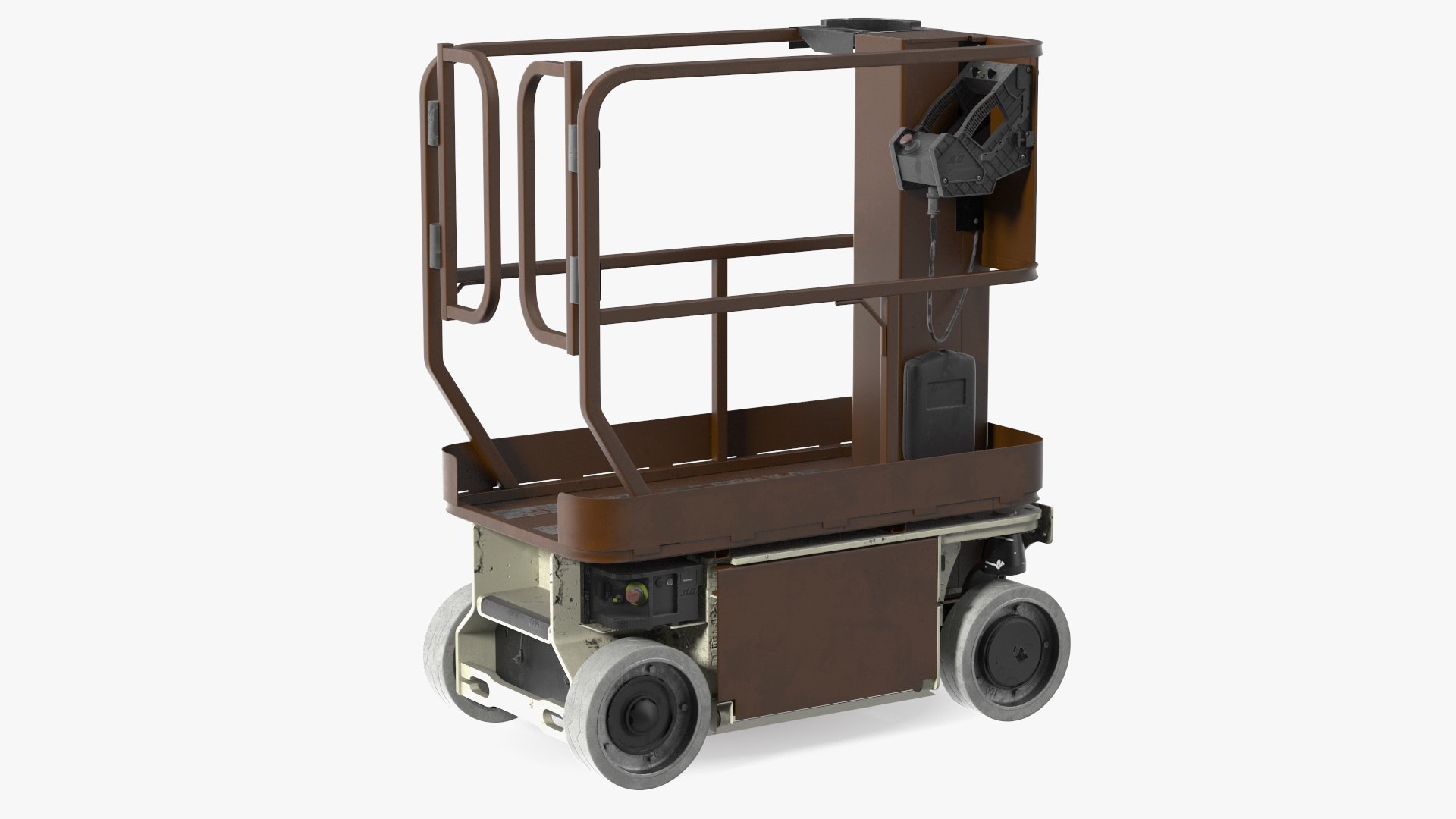Vertical Mast Lift Dirty Rigged 3D model preview