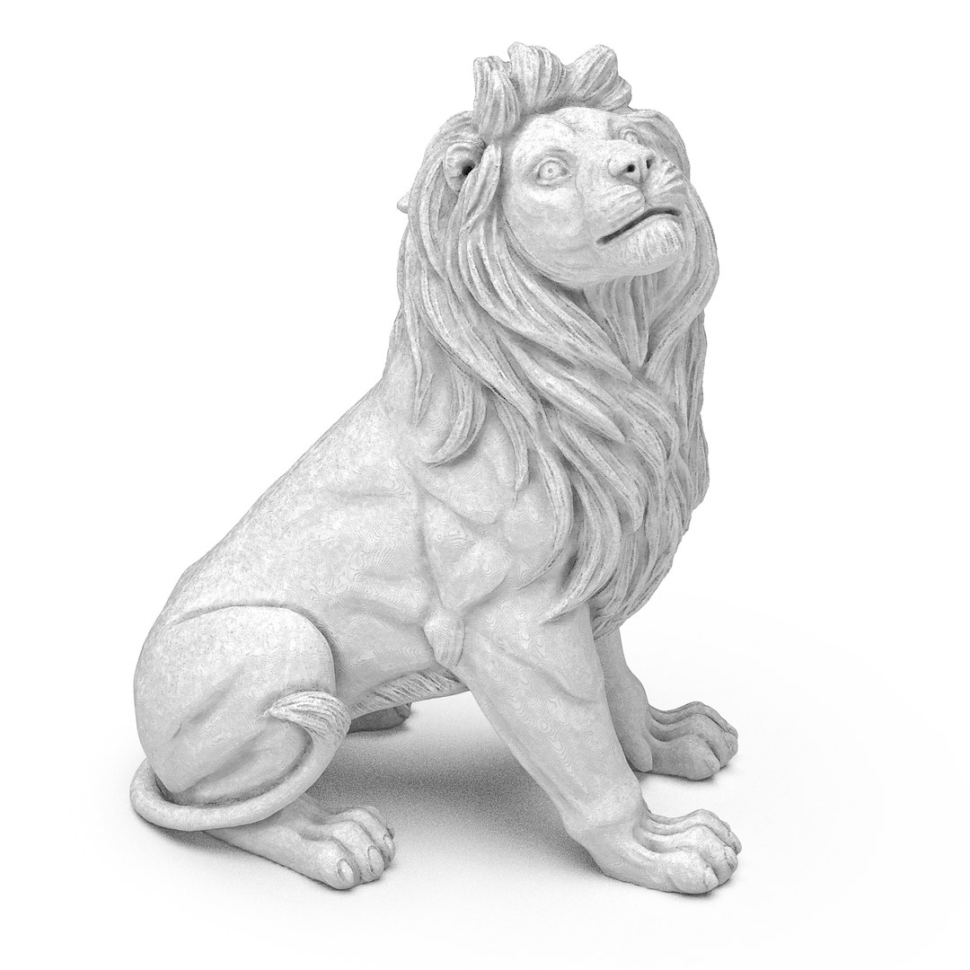 3D Lion Statue For Print TurboSquid 2065514