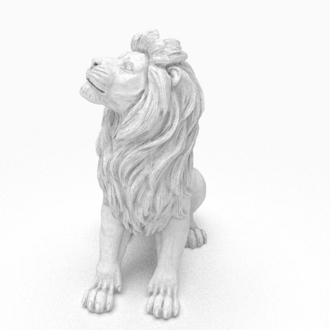 3D Lion Statue For Print TurboSquid 2065514