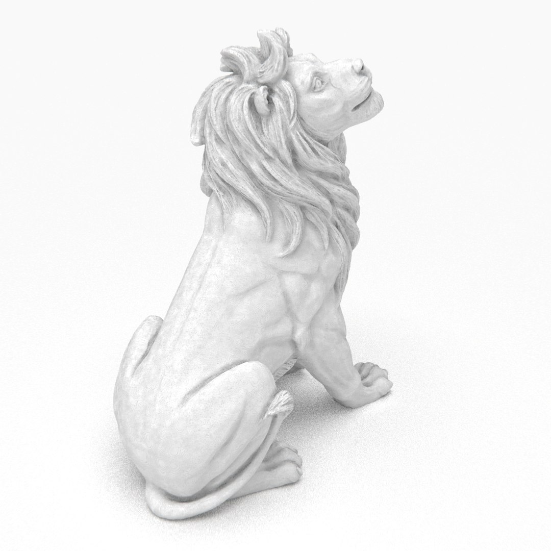 3D Lion Statue For Print TurboSquid 2065514