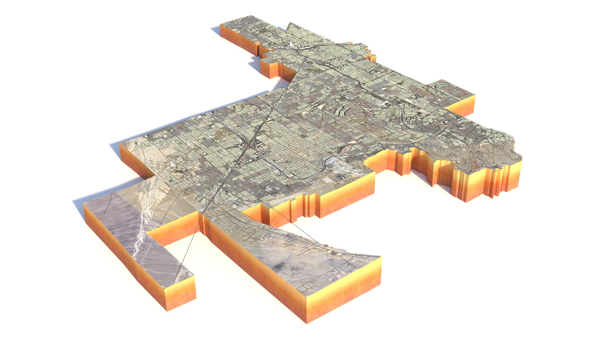 Las Vegas Terrain City 3D - TurboSquid 2427501