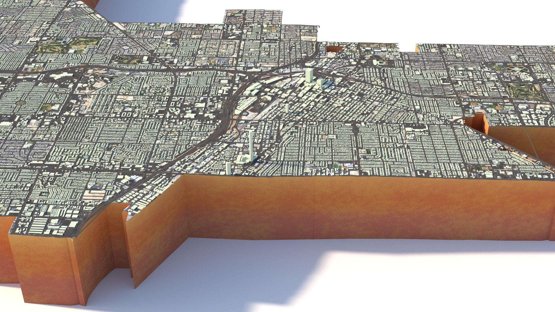 Las Vegas Terrain City 3D - TurboSquid 2427501