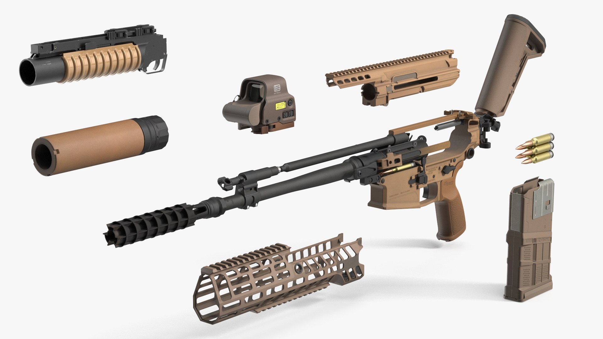 M4 Rifle with Grenade Launcher M203 Tan 3D model https://p.turbosquid.com/ts-thumb/z3/7BgHKr/eP/m4_rifle_with_grenade_launcher_m203_tan_012/jpg/1770589007/1920x1080/fit_q87/b3f3edffc737bec83b566173bacd68b5235ef747/m4_rifle_with_grenade_launcher_m203_tan_012.jpg