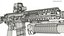 M4 Rifle with Grenade Launcher M203 Tan 3D model