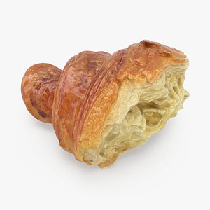 Broken Croissant 02 3D model