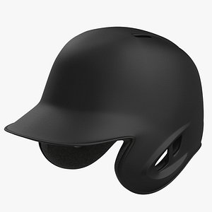 baseball helmet black matte 3d c4d