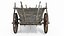 Wooden Cart 2, 8K PBR, Rigged