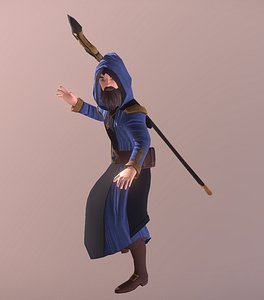 Animated Wizard Character Model