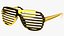 Gold Shutter Shades Sunglasses - Game Asset