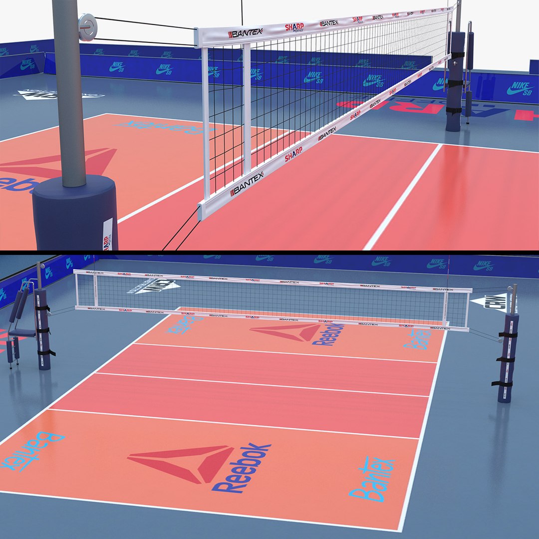 Volleyball Court 3D Model - TurboSquid 2073900