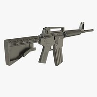 M4A1 Carbine Low Poly