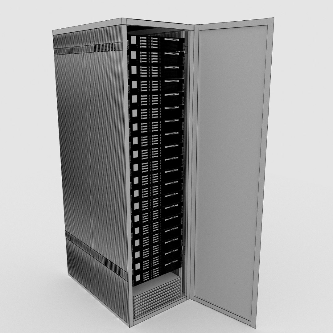 3d Data Server Rack