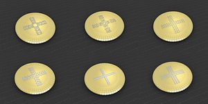 medallions vol 20 cross 3D model