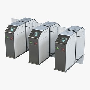 3D airport border gate