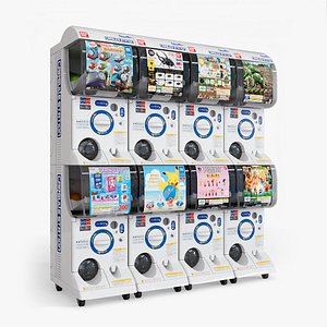 3D 8 Japanese Gashapon Toy Capsule Machines