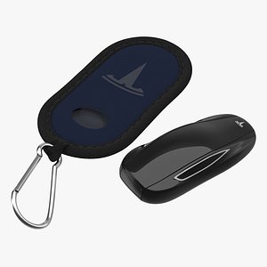 Tesla S Key Fob And Blue Cover