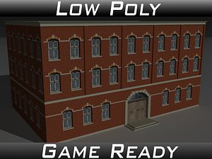 victorian warehouse factory building 3d model