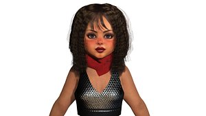 AAA 3D Cartoony Barbie Girl 03-Realistic Stylized Game Character