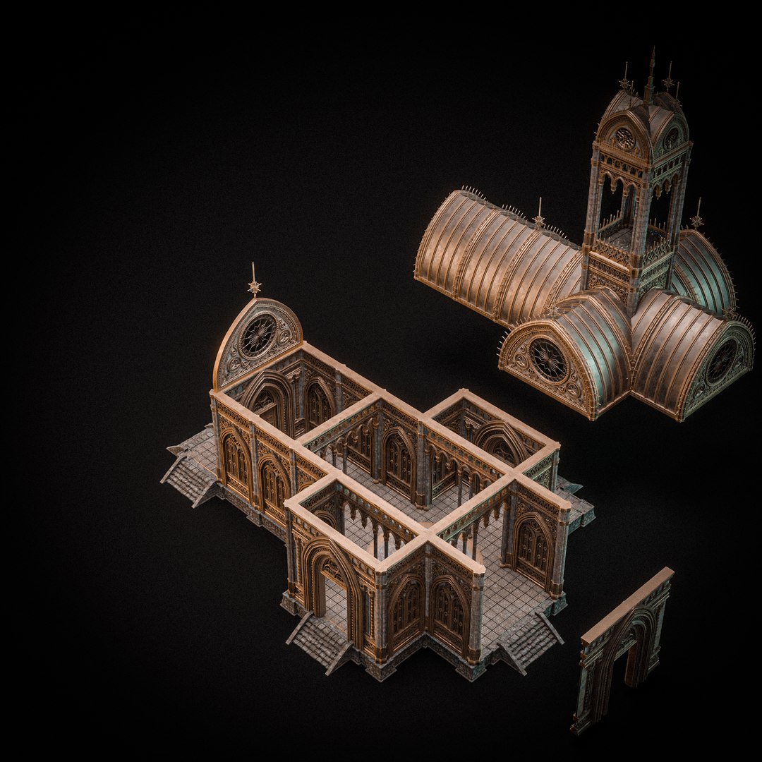 GOTHIC MODULAR BUILDING 3 Model - TurboSquid 2315009