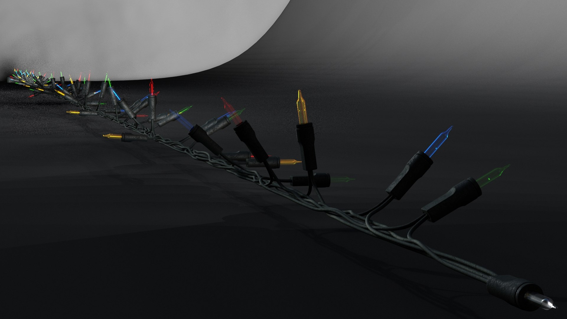 3D Christmas Lights Long TurboSquid 1809277