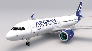 3D model aegean airlines a320 neo