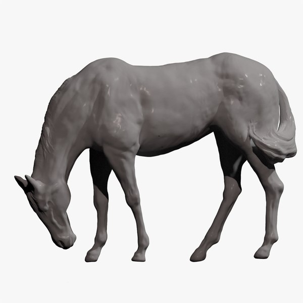 horse grazing printing 3D model